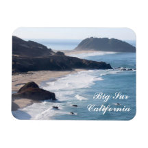 Along the Pacific Coast Highway in Big Sur Rectangle Magnets