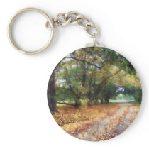 Along the Path Under the Trees keychains