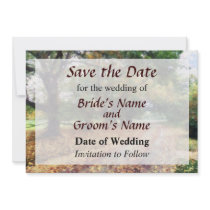 Along the Path Under the Trees Save the Date invitations