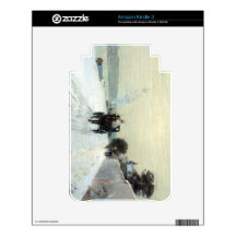 Along the Seine, Winter by Childe Hassam Decals For Kindle 3