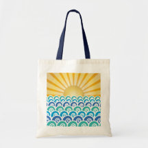 Along the Waves Blue Bag