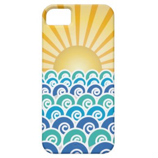 Along the Waves Blue iPhone 5 Case