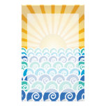 Along the Waves Blue Stationery