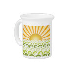 Along the Waves Green Pitcher