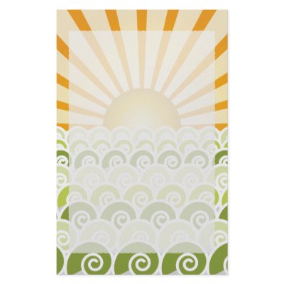 Along the Waves Green Stationery by Tees2go