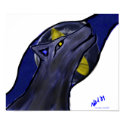 Aloof Wolf Print print