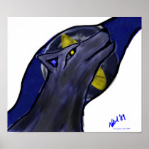 Aloof Wolf Print