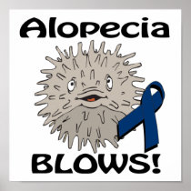Alopecia Blows Awareness Design Posters