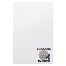 Alopecia Blows Awareness Design Custom Stationery