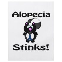 Alopecia Stinks Skunk Awareness Design Flyer Design