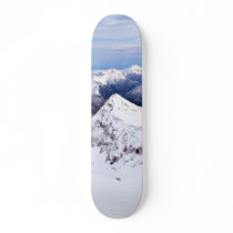 Alp Mountains Blue Sky With Snow skateboards by lifesphere Alp Mountains Blue Sky With Snow skateboards