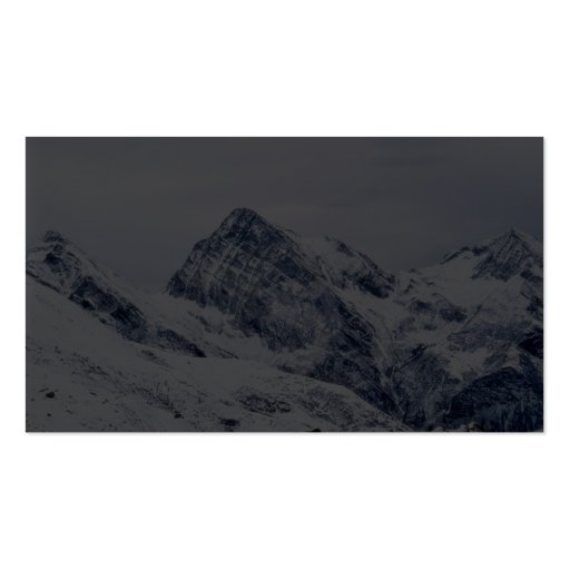Alp Mountains In Snow Business Card Templates (back side)