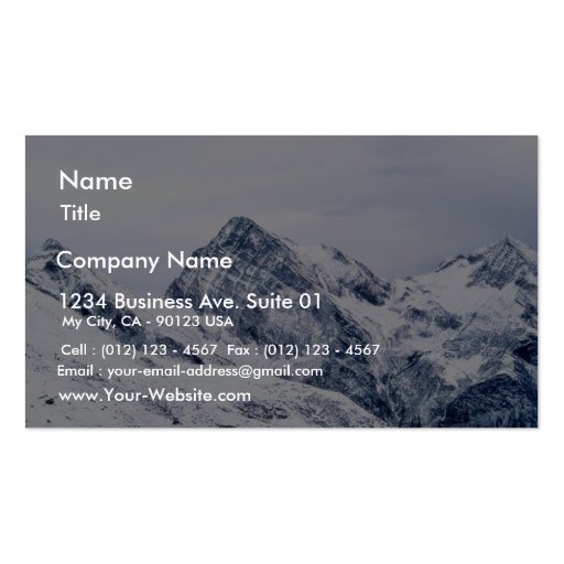Alp Mountains In Snow Business Card Templates