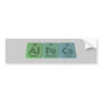 Alpaca-Al-Pa-Ca-Aluminium-Protactinium-Calcium Bumper Sticker