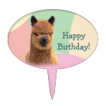 Alpaca Birthday Cakepick Cake Topper