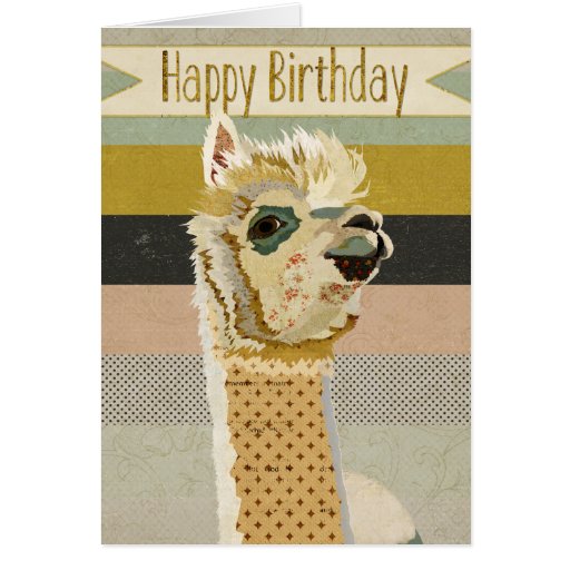 Alpaca Birthday Card | Zazzle