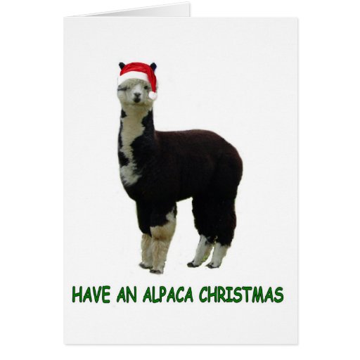 Alpaca Christmas Greeting Card Zazzle