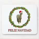 Alpaca Feliz Navidad Mouse Pads