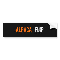 AlpacA, FliP bumper stickers by AlpacaFlip AlpacA, FliP bumper stickers