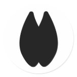 Alpaca Footprint Round Stickers