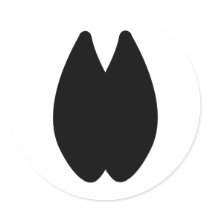 Alpaca Footprint Round Stickers