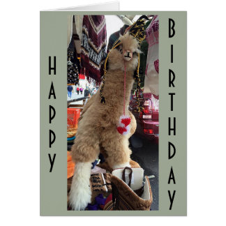 Alpaca Birthday Cards | Zazzle