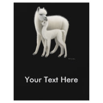 alpaca & her cria personalized flyer