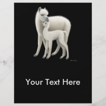 alpaca & her cria personalized flyer