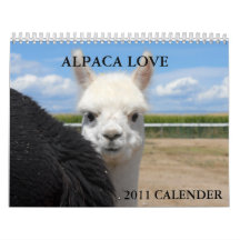 ALPACA LOVE 2011 CALENDER WALL CALENDAR