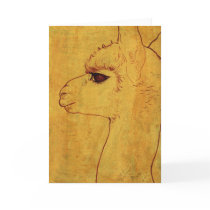 Alpaca Profile Greeting Card