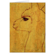 Alpaca Profile Greeting Card cards