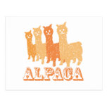 Alpaca Silhouette 4 Y Postcard