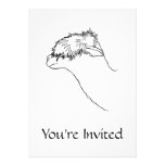 Alpaca Sketch. Custom Invitation