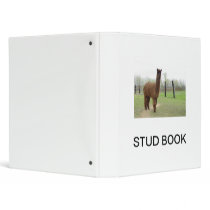 Alpaca stud book vinyl binder