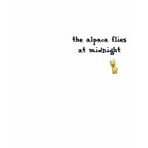 alpaca, the alpaca flies at midnight t-shirts