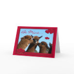 Alpaca Valentine Card
