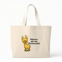 Alpacas ate my Homework Canvas Bags