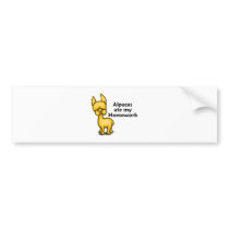 Alpacas ate my Homework Bumper Sticker