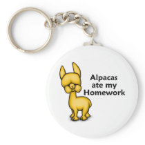 Alpacas ate my Homework Key Chains