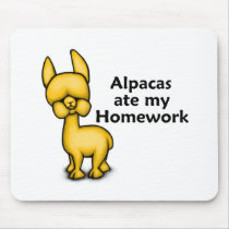 Alpacas ate my Homework Mouse Mat