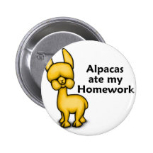 Alpacas ate my Homework Pin