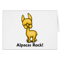 Alpacas Rock! Greeting Cards