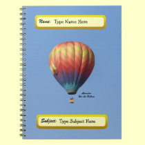 Alpenglow Hot Air Balloon Notebook notebooks