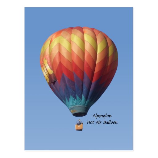Alpenglow Hot Air Balloon Postcard