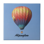 Alpenglow Hot Air Balloon Tile with Name