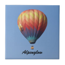 Alpenglow Hot Air Balloon Tile with Name tiles