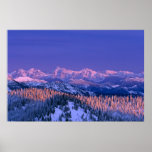 Alpenglow strikes the peaks of Glacier