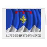 Alpes-de-Haute-Provence waving flag with name Card
