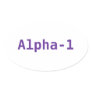 Alpha-1 car sticker
