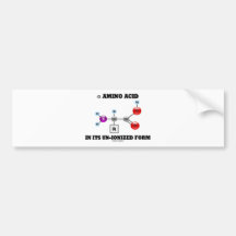 alpha Amino Acid In Its Un-Ionized Form (Molecule) Bumper Sticker